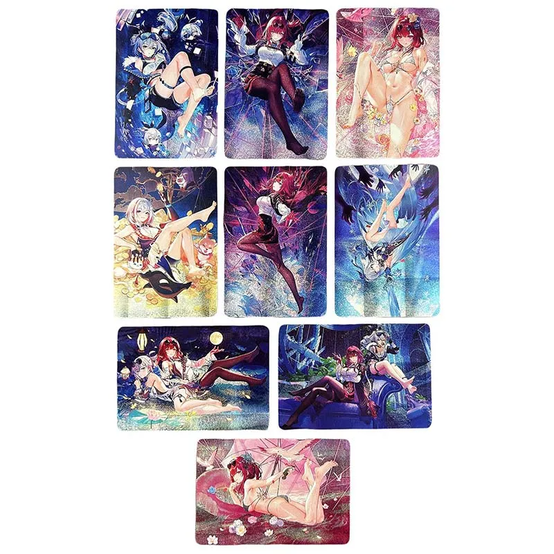 Anime Goddess Story DIY ACG Tabletop Game Laser Cards Silver Wolf Kafka Himeko Toys for boys Collectible Cards Birthday Present