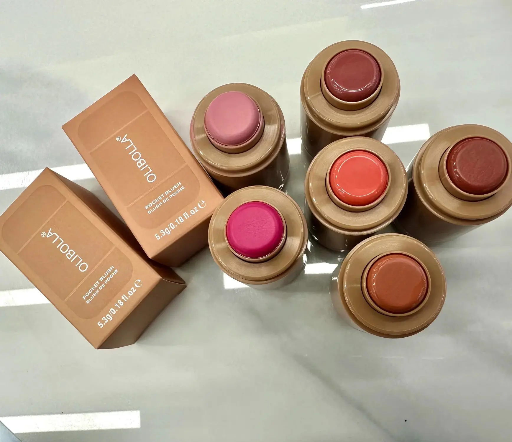 매직 블러시 스틱, 3 in 1, 볼 립 틴트, 모이스처드 블러시 스틱, 실키 브라이트닝 블러셔 크림, 화장품 튜브, 매트 컨투어