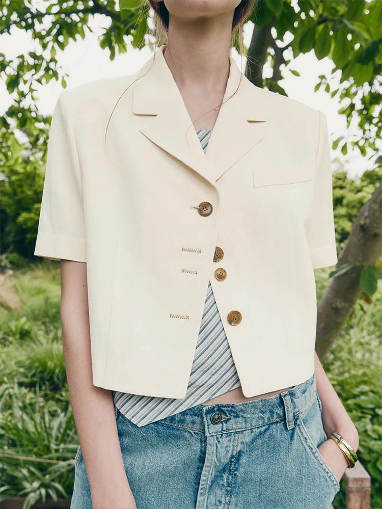 

Аутентичный брендовый плакат Nok Xiaola Summer 2025 Sle ort Sve, тонкий костюм Jaet True, размер для поездок на работу, чистый лен