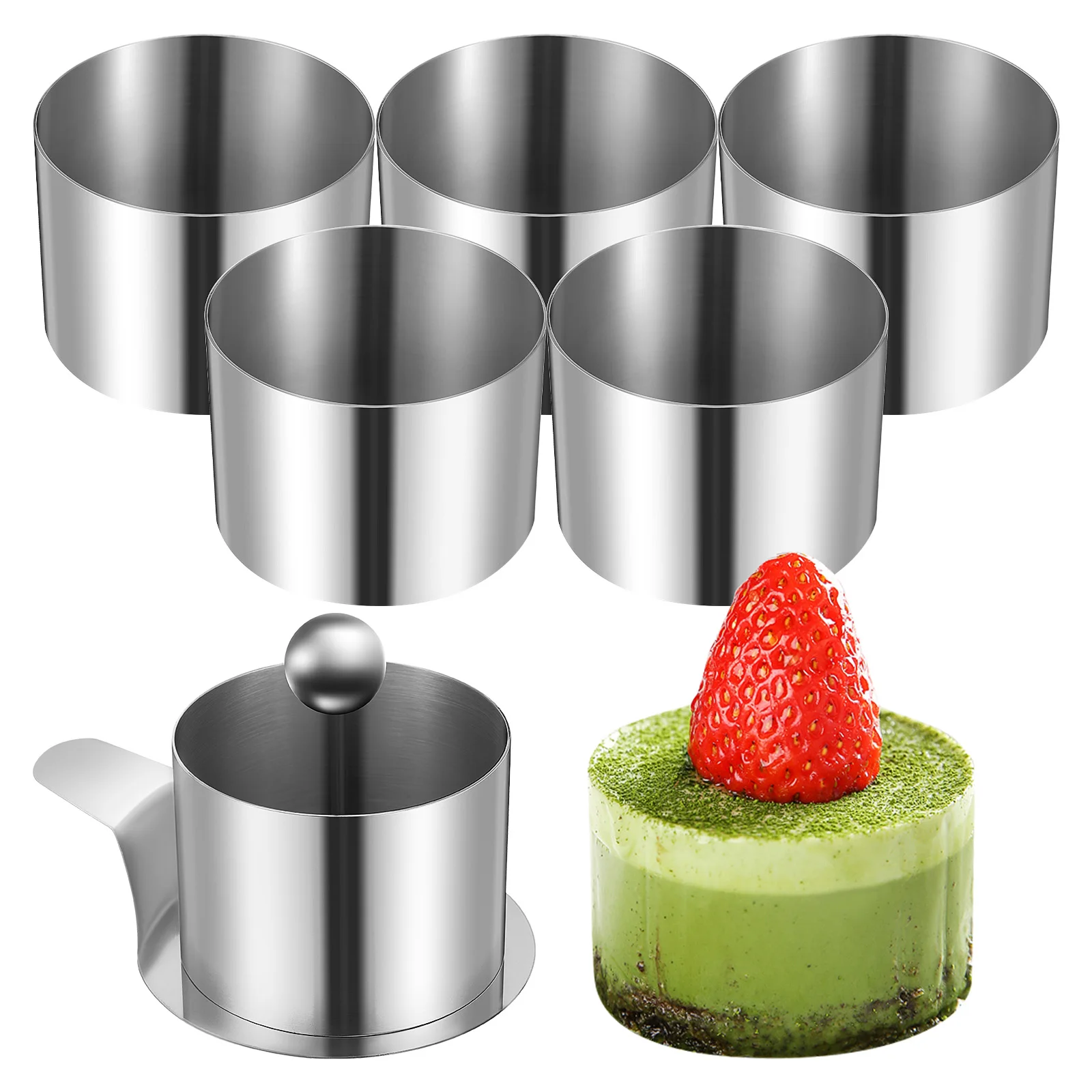 

1Set Stainless Steel Round Mousse Cake Mold Classic Design for Home Baking Small Desserts Parties Baking Accessories