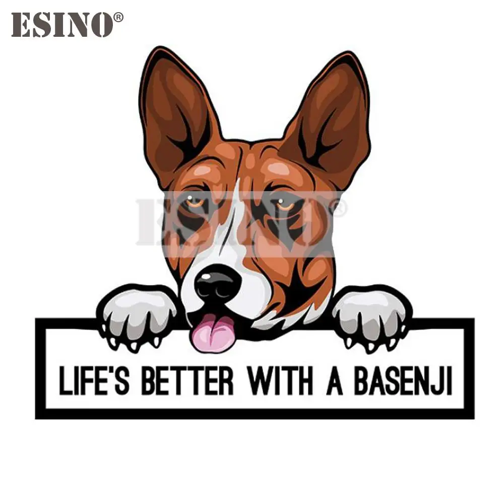 Car Styling Life's Better with a Basenji Dog Decorative Car Accessory Creative PVC Waterproof Sticker Car Whole Body Vinyl Decal