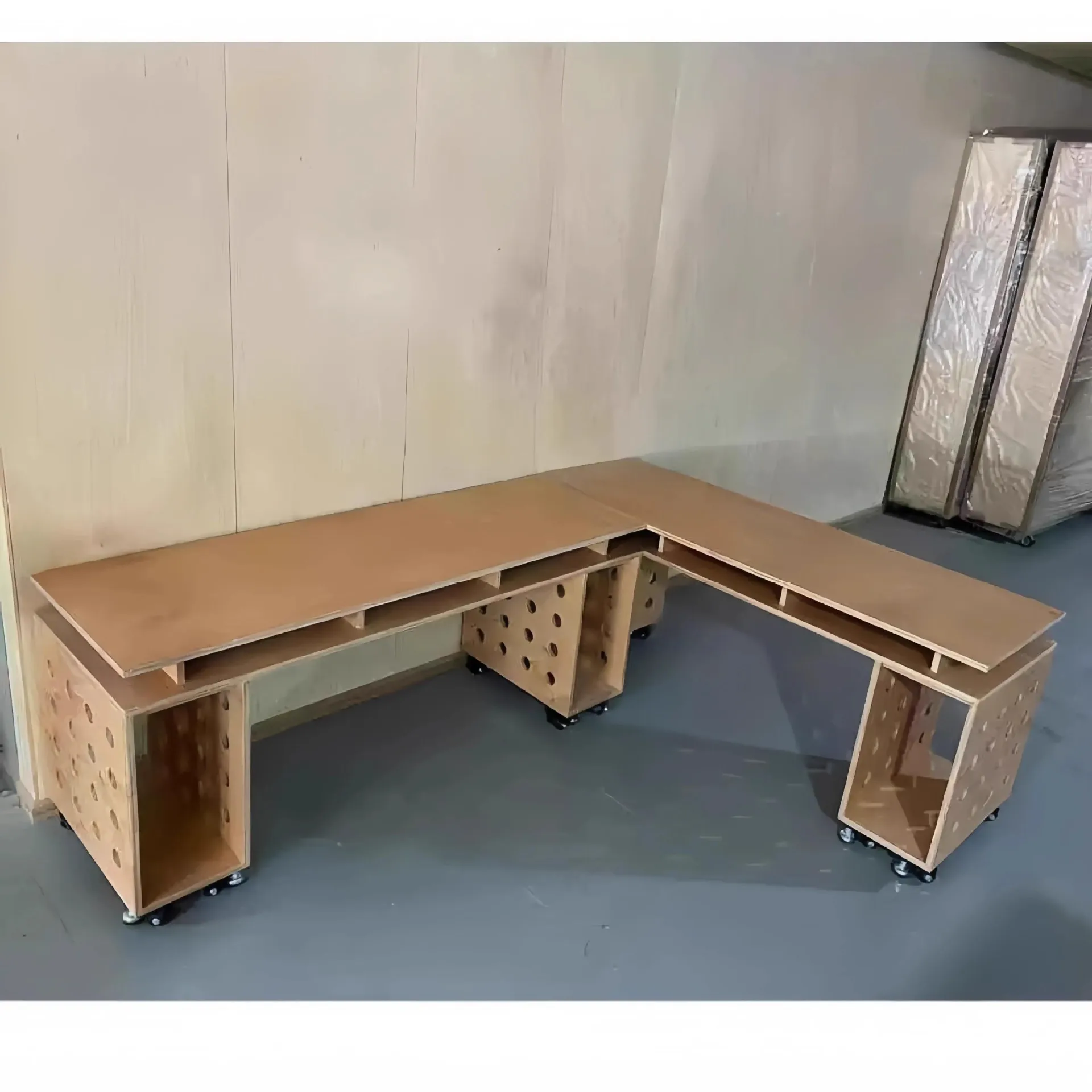Conference large table Nakajima table workbench desk solid wood workbench birch board table ocean board desk