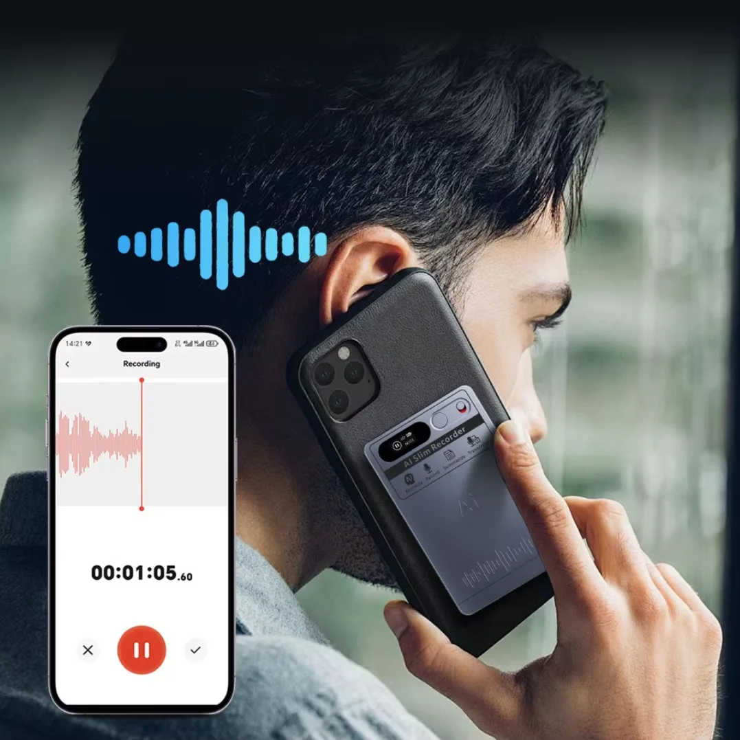 APP SDK Free Subscription OEM ODM 2025 New AI Products Factory Wholesale  AI Voice Recorder Chat GPT 5 AI Note Taker 64Gb 36H
