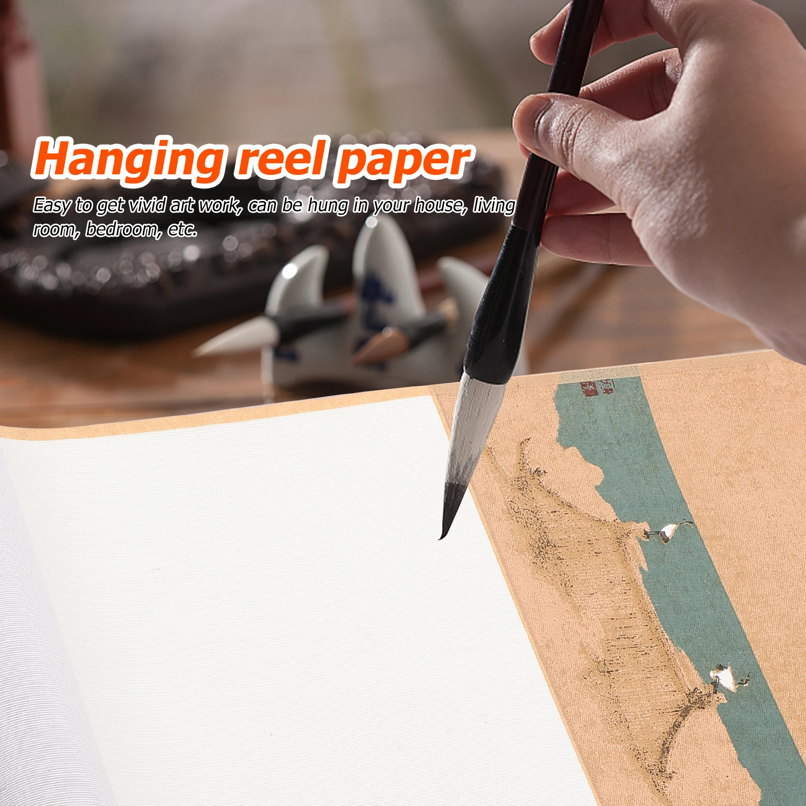 

Calligraphy Scroll Drawing Paper Hanging Blank Scrolls Chinese Painting Writing