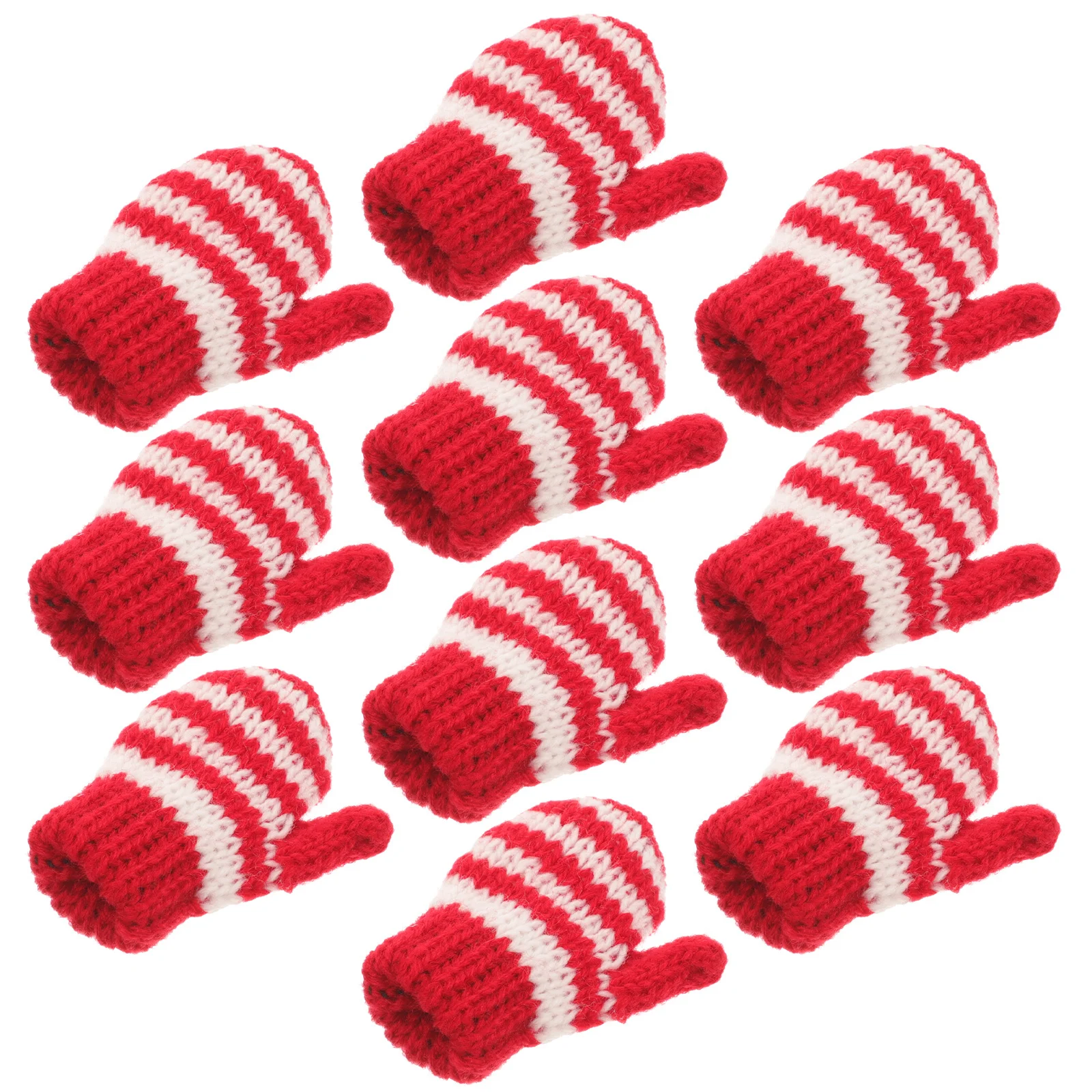 

10Pcs DIY Mini Yarn Gloves Small Decorative Knit Gloves for Christmas Tree Mini House Craft Ornaments Decorative Glove