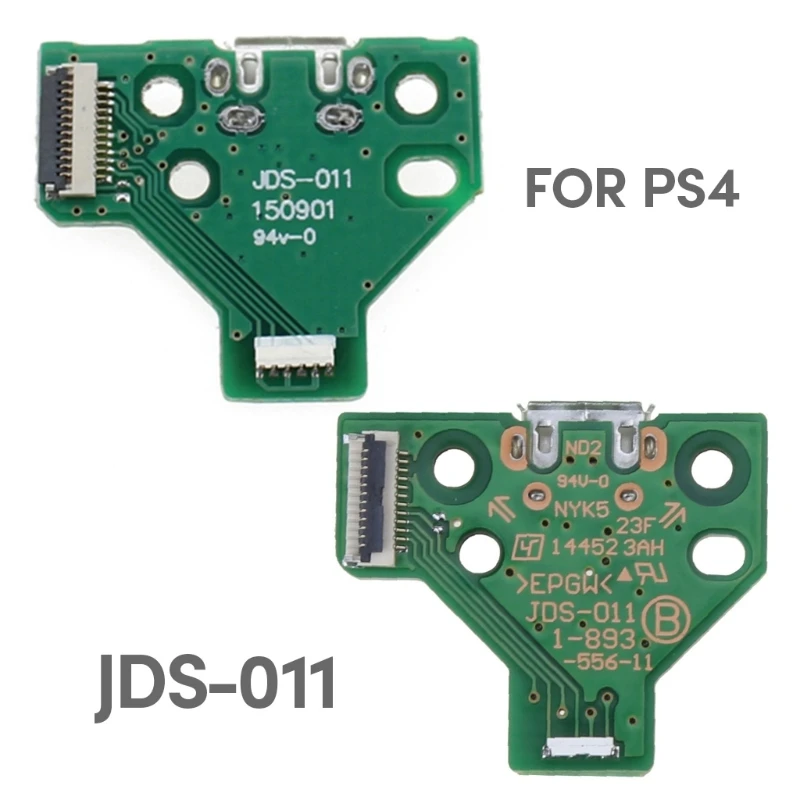 R91A Упаковка из 10 USB-портов для зарядки, печатная плата JDS-011 для игрового контроллера, пластиковая зеленая печатная плата,