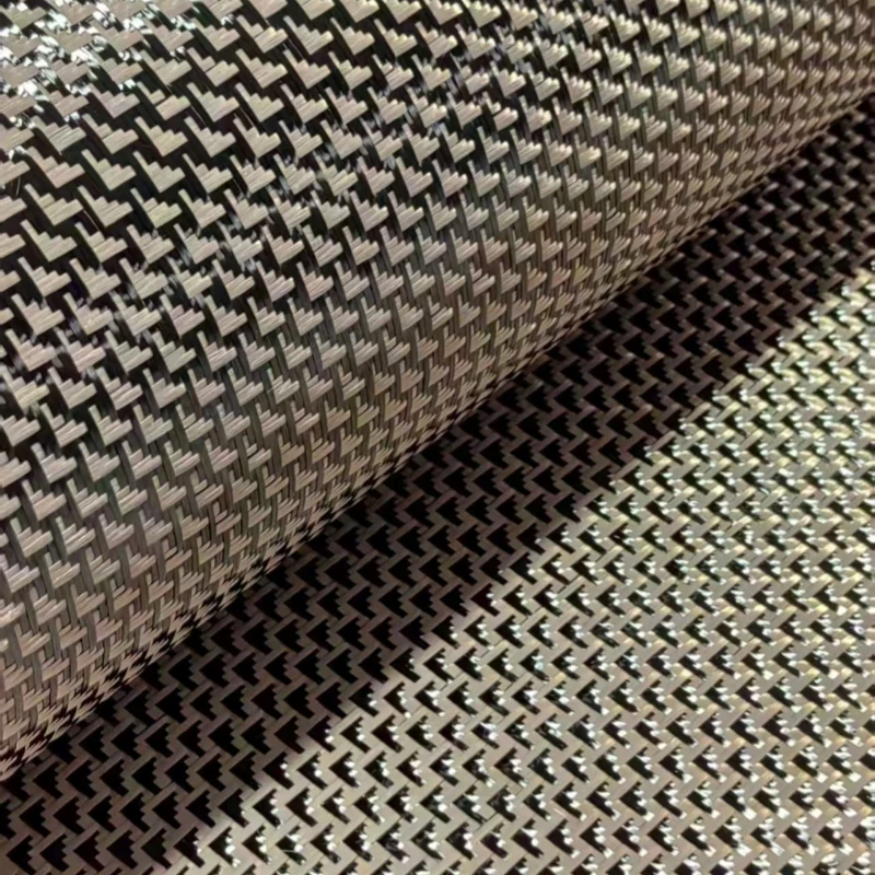 3K 280g Real Carbon Fiber Aramid Hybrid Woven Jacquard Fabric Airplane Pattern for DIY Cars Motorbike, Customized Finish Product