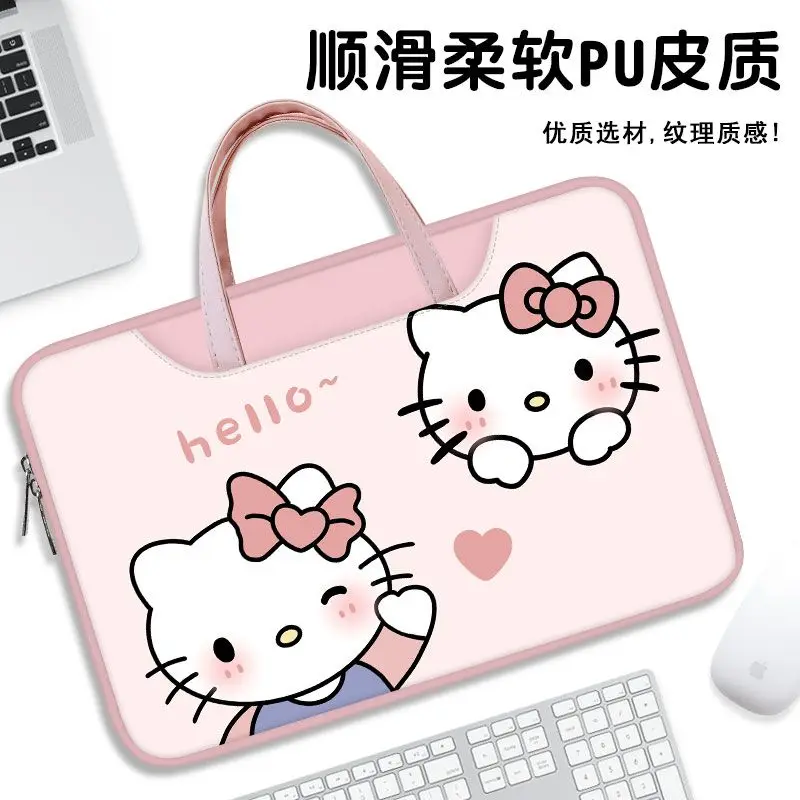 Sanrio Hello Kitty Disney Lilo & Stitch Laptop Bag Cute Large Capacity Tablet Storage Box Cartoon Handbag 13.3 14 15.6 16inch