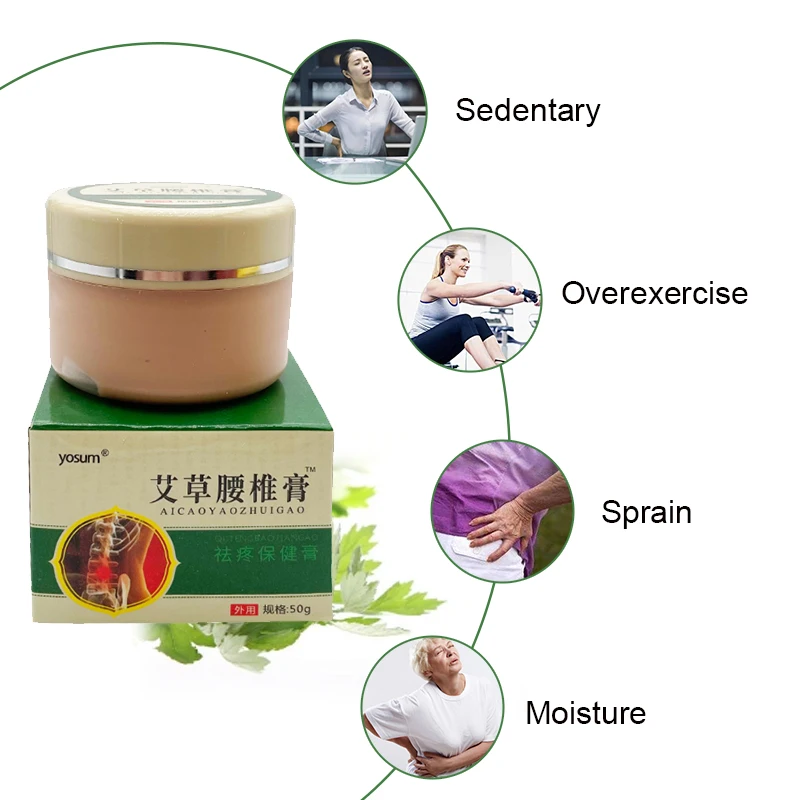 Natural Extract Moxibustion Pain Ointment Lumbar Disc Herniation Dredge Meridian Dressing Ointment for Pain in Joints Treatment