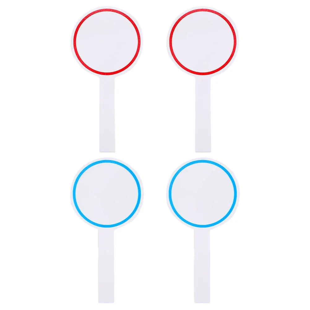 Pizarras blancas de mano, paletas de borrado en seco, Mini tableros prácticos para votación, marcador, paletas de subasta, 4 Uds.