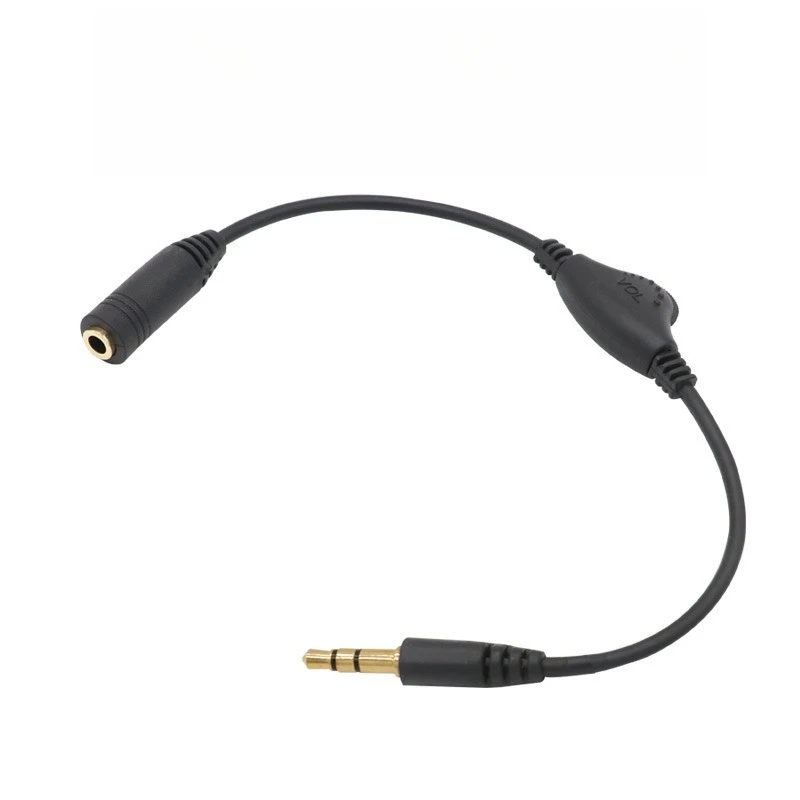 2PCS 3.5mm Male to Female Audio Extension Cable, Volume Adjustable Audio Tuning Transfer Cord