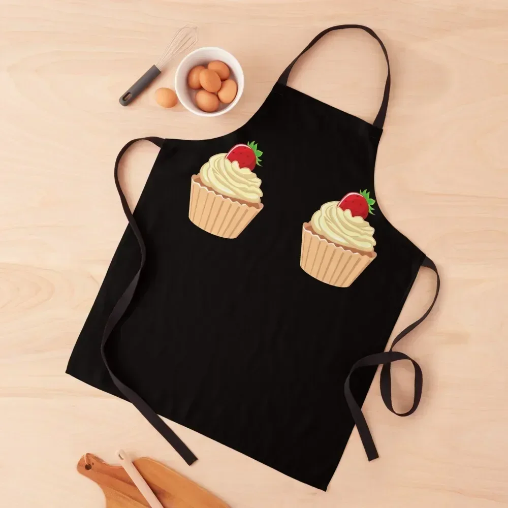 

Delicious Cupcake Boobs - strawberry Apron Household Items Cute Kitchen Accessories Apron