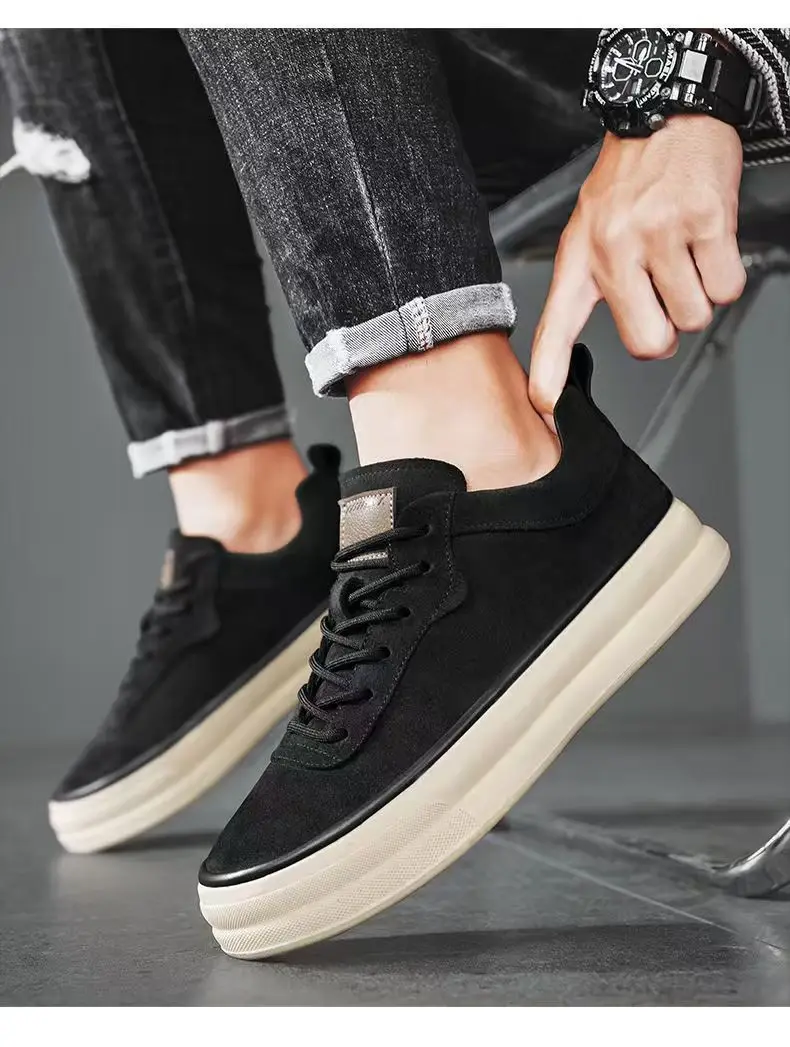Men's Casual Shoes Luxury Suede Sneakers Platform Vulcanized Shoes Comfortable Sport Running Shoe Skateboard Shoes for Men Tenis - view 4