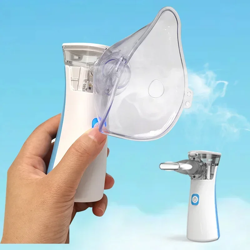 Household Mini Handheld Inhaler Cough Drug Portable Mesh Nebulizer for Medical Child Baby Children Piston Ultrasonic Nebulizer