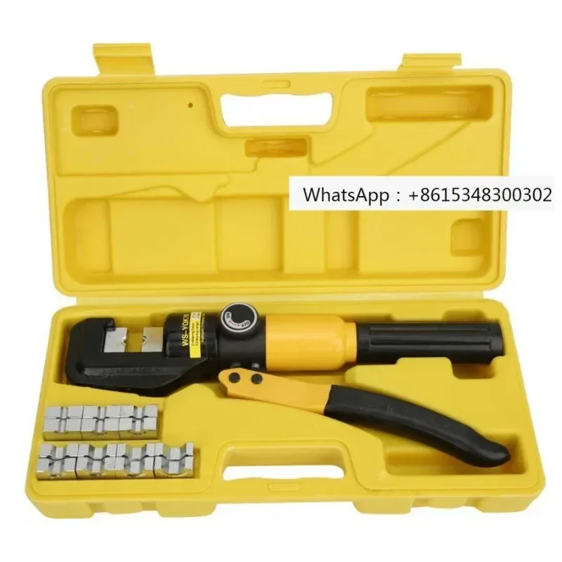 8 Ton Hydraulic Wire Cable Lug Terminal Crimper Crimping Tool with 16 Dies 4-70mm²