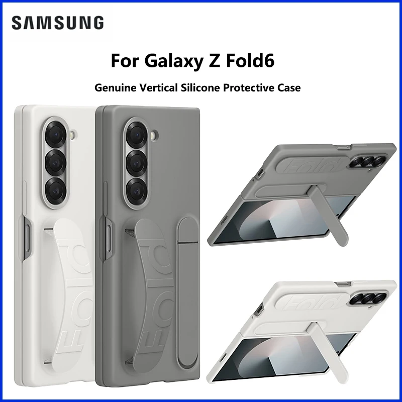 Original For Samsung Galaxy Z Fold6 Silicone Case EF-MF956 Genuine Protective Cover with Stand Secure Grip
