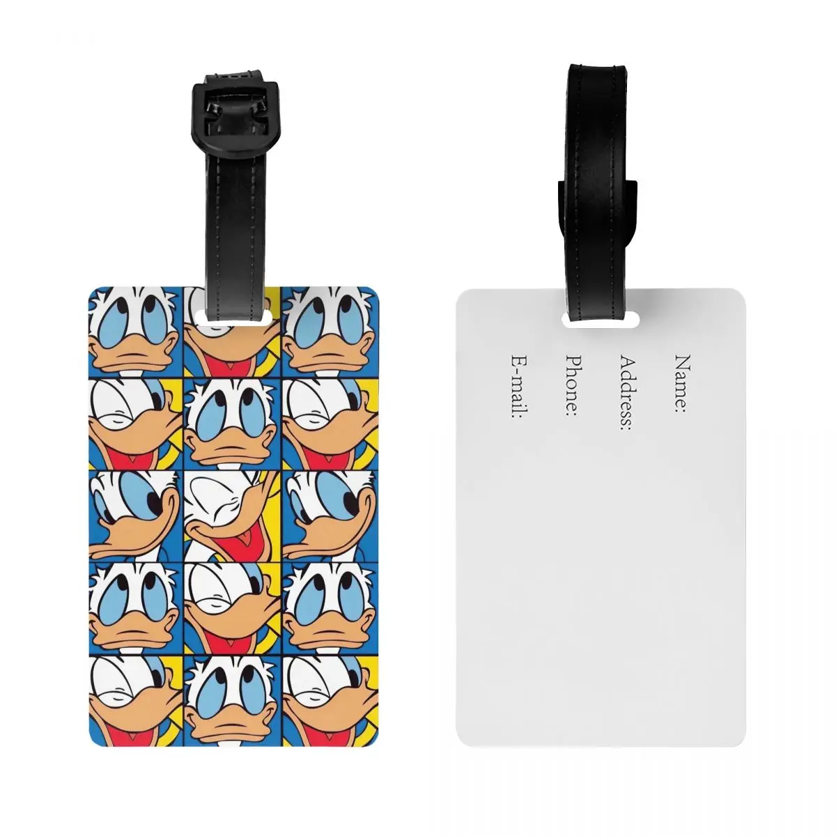 Cartoon Anime Figures Donald Duck Luggage Tag Baggage Tags Privacy Cover ID Label