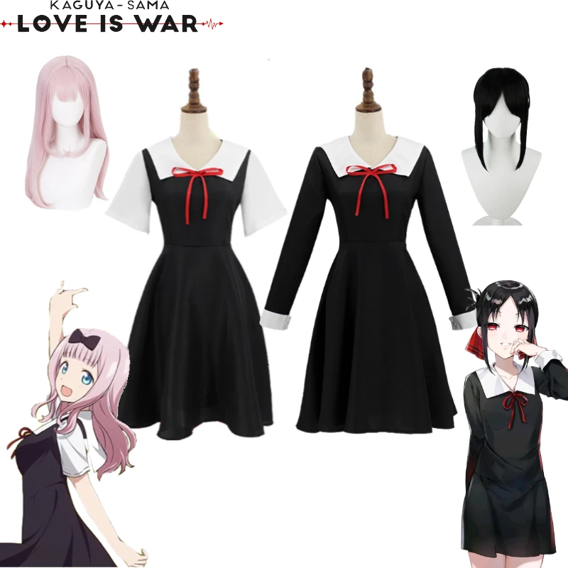 

Shinomiya Kaguya Fujiwara Chika Cosplay Costume From Kaguya-sama Love Is War Sailor Uniform with Free Accessories Daily Wear
