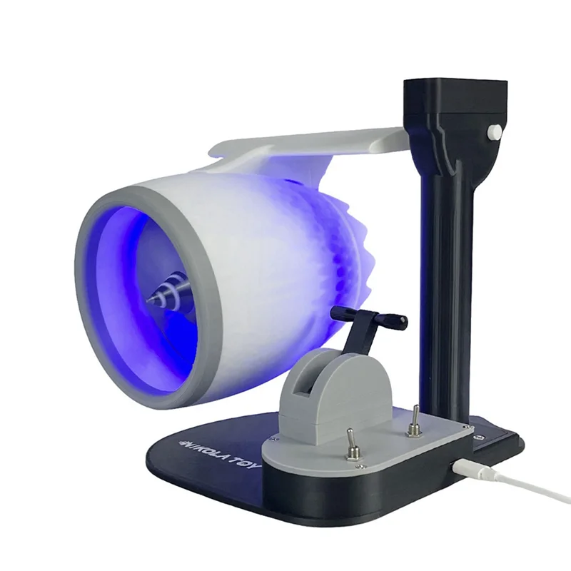Vlag Turbo Desktop Fan Turbo Fan Upgraded Engine Model Jet Fan USB Fan With Atomization Blue Light Tail Flame Device
