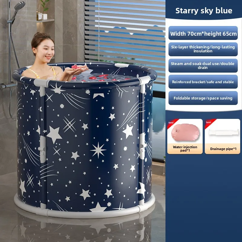 Foldable Bathtub Adult Child No Installation Instant Open Steam Therapy Home Use Dropship Foldable Bath Tub Hot Tub Portable