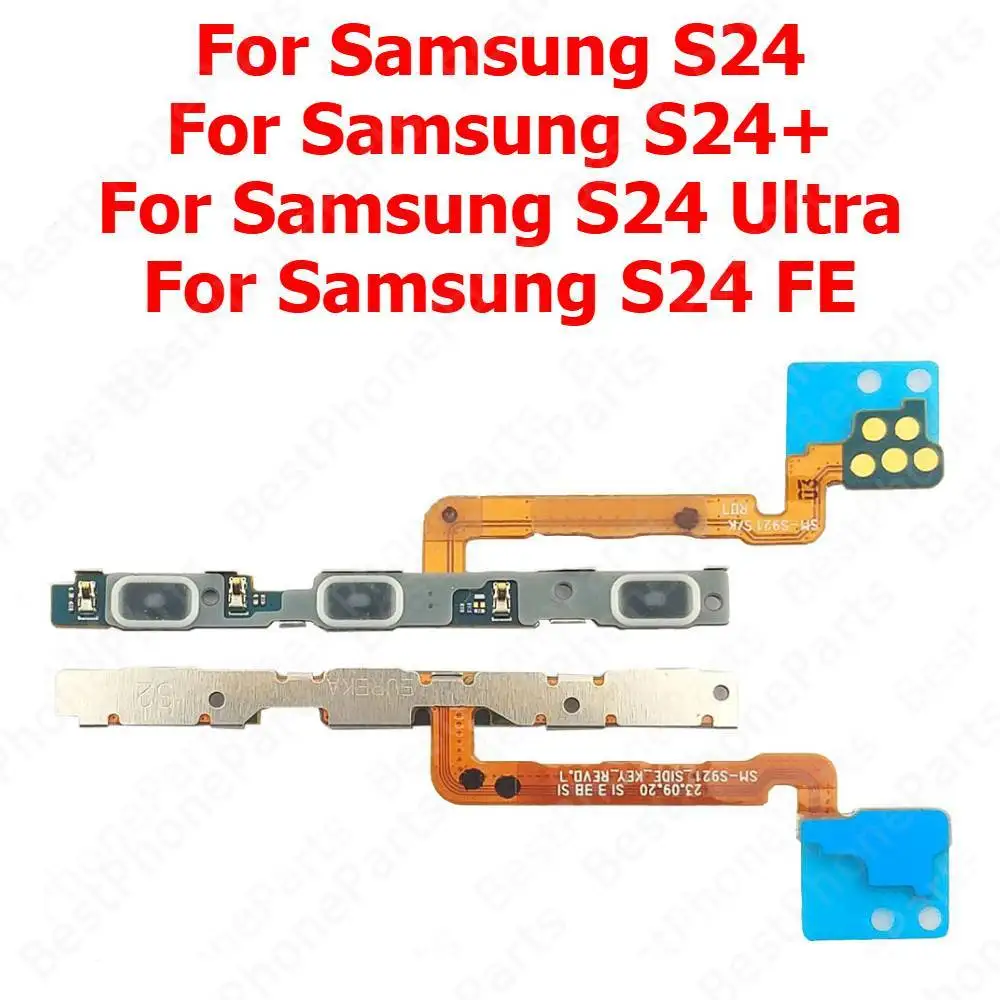 

Power On Off Volume Flex Cable For Samsung Galaxy S24 Ultra S24+ Plus S24 FE Switch Side Button Mute Key Mobile Phone Parts