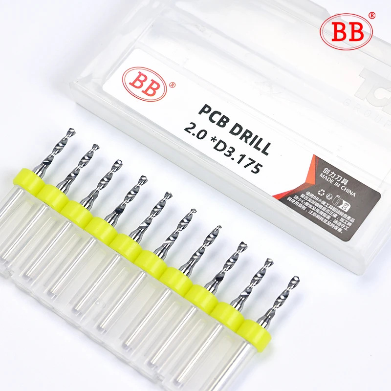 BB PCB PRO микро дрель карбидные мини-биты печатная плата DIY 0,1 мм-6,0 мм диаметр 3,175 мм хвостовик 10 шт.