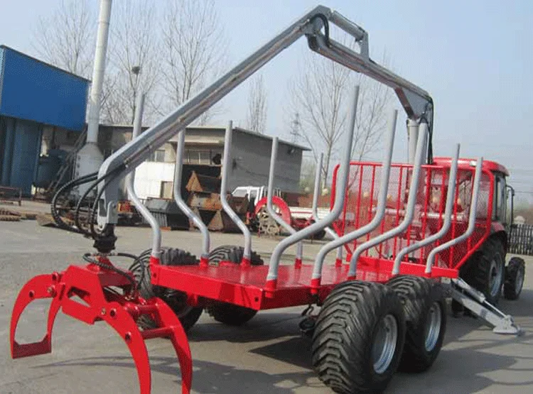 Hydraulic ATV Grapple Log Loading Trailer Crane Timber Loader Price Forestry Machinery