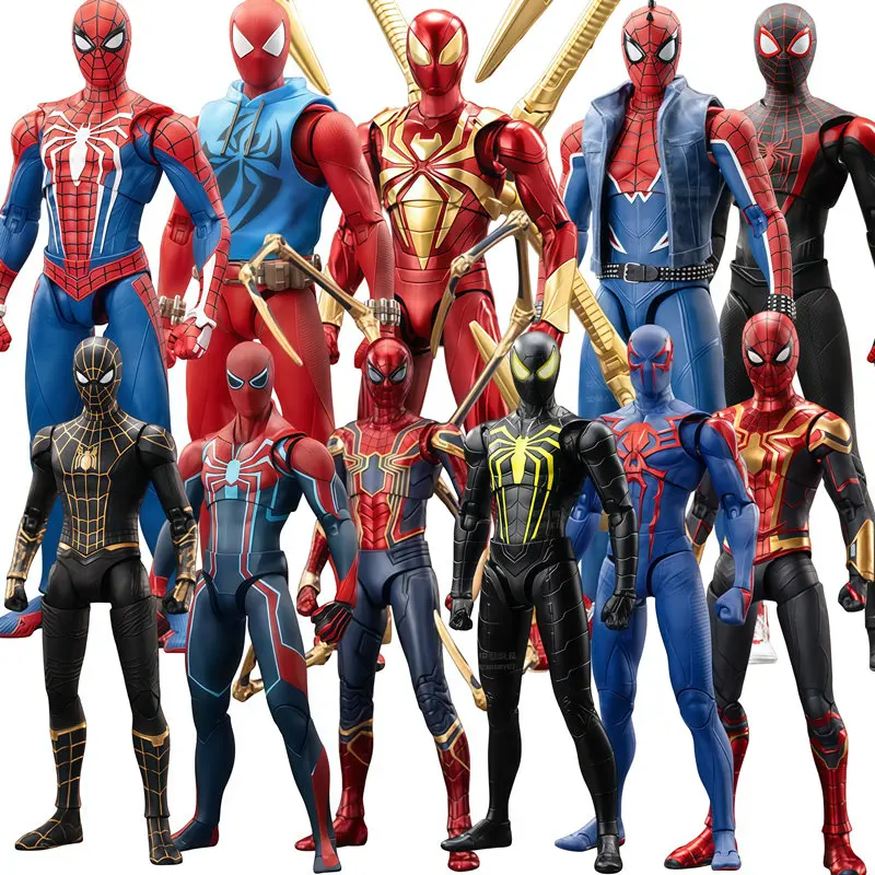 ZD Toy Spider-Man Brand New Day Spider Man PS4 Peter Parker Gold Black Red Iron Spider Hobie Brown Action Figure Toys Model Gift