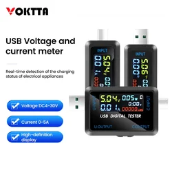 Type-C USB Tester DC Digital Voltmeter Ammeter Amperimetor Voltage Current Meter Ammeter Detector Power Bank Charger Indicator