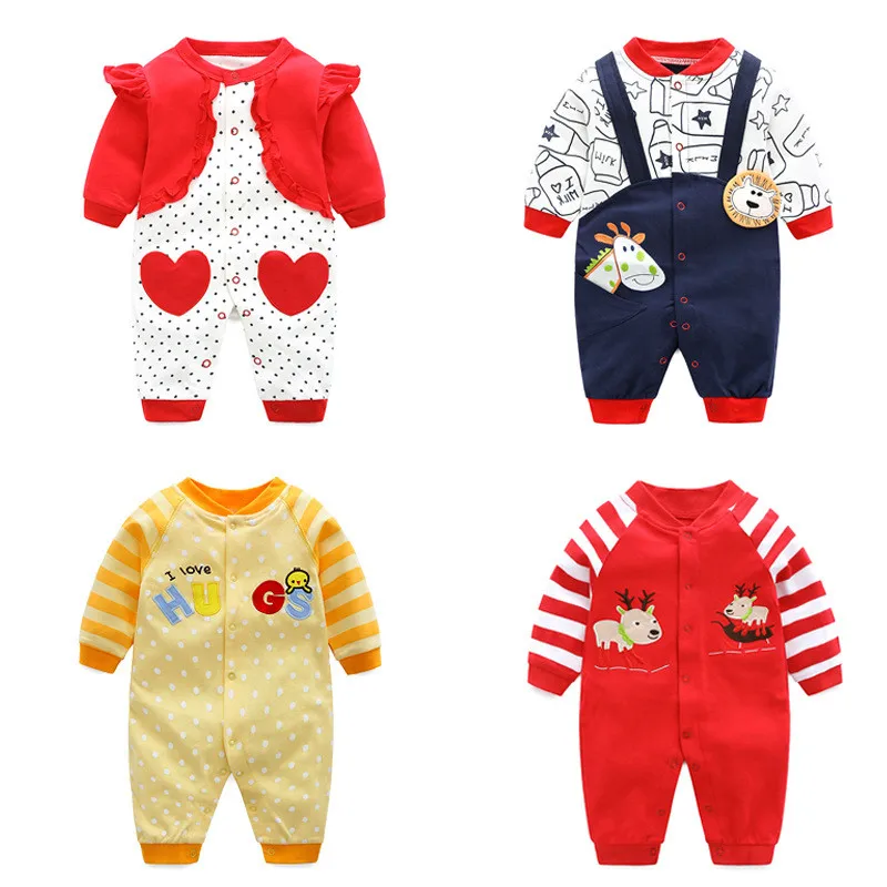 

Baby clothes spring and fall baby onesie long-sleeved newborn Romper 0-1 years old boys girls Infant Jumpsuit