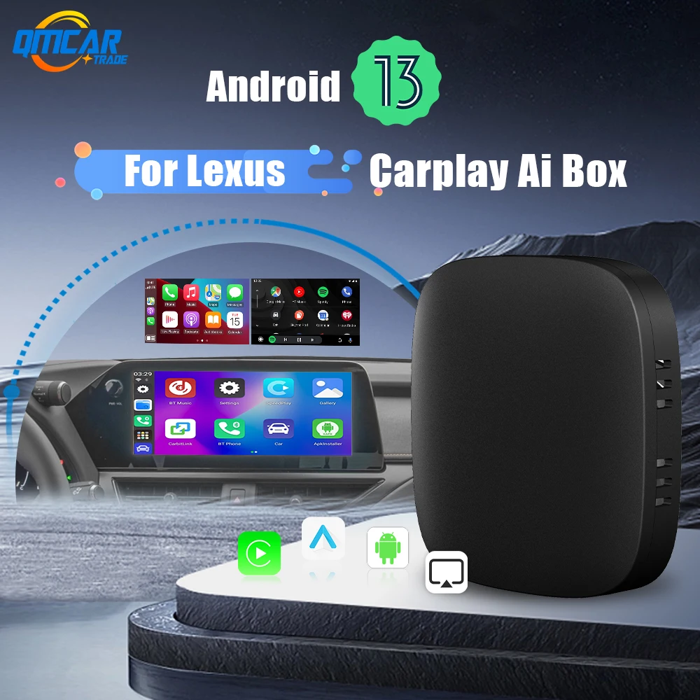 

Android 13 беспроводной Carplay Android Авто Smart Ai Box для Netflix YouTube для Lexus ES LC LS NX RC F UX RX ES Hybrid IS LC