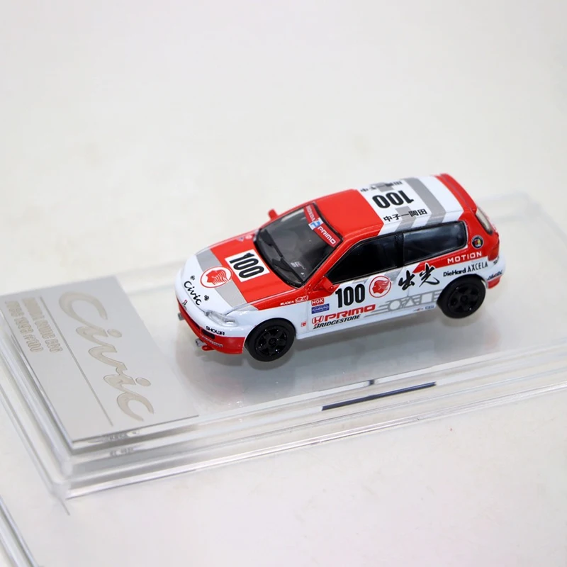 Model samochodu BMC 1/64 Civic EG6 JTCC, metalowy, symulacja, statyczny, kolekcjonerski, dekoracyjny, na prezenty świąteczne, zabawka, pamiątka.