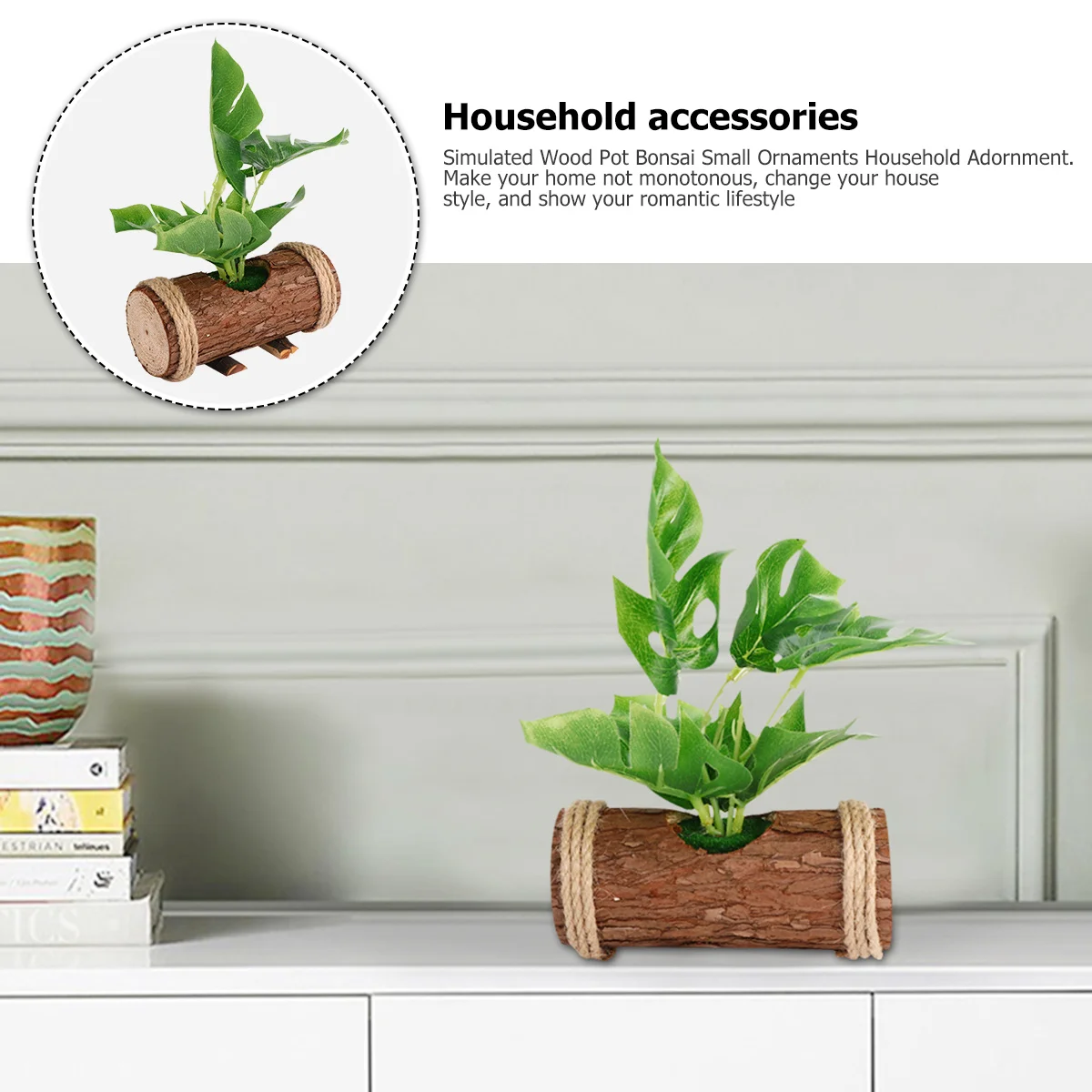 

1Pcs Realistic Green Plastic Bonsai Tree Mini Potted Artificial Landscape for Desktop Living Room Office Decor Minimalist Indoor