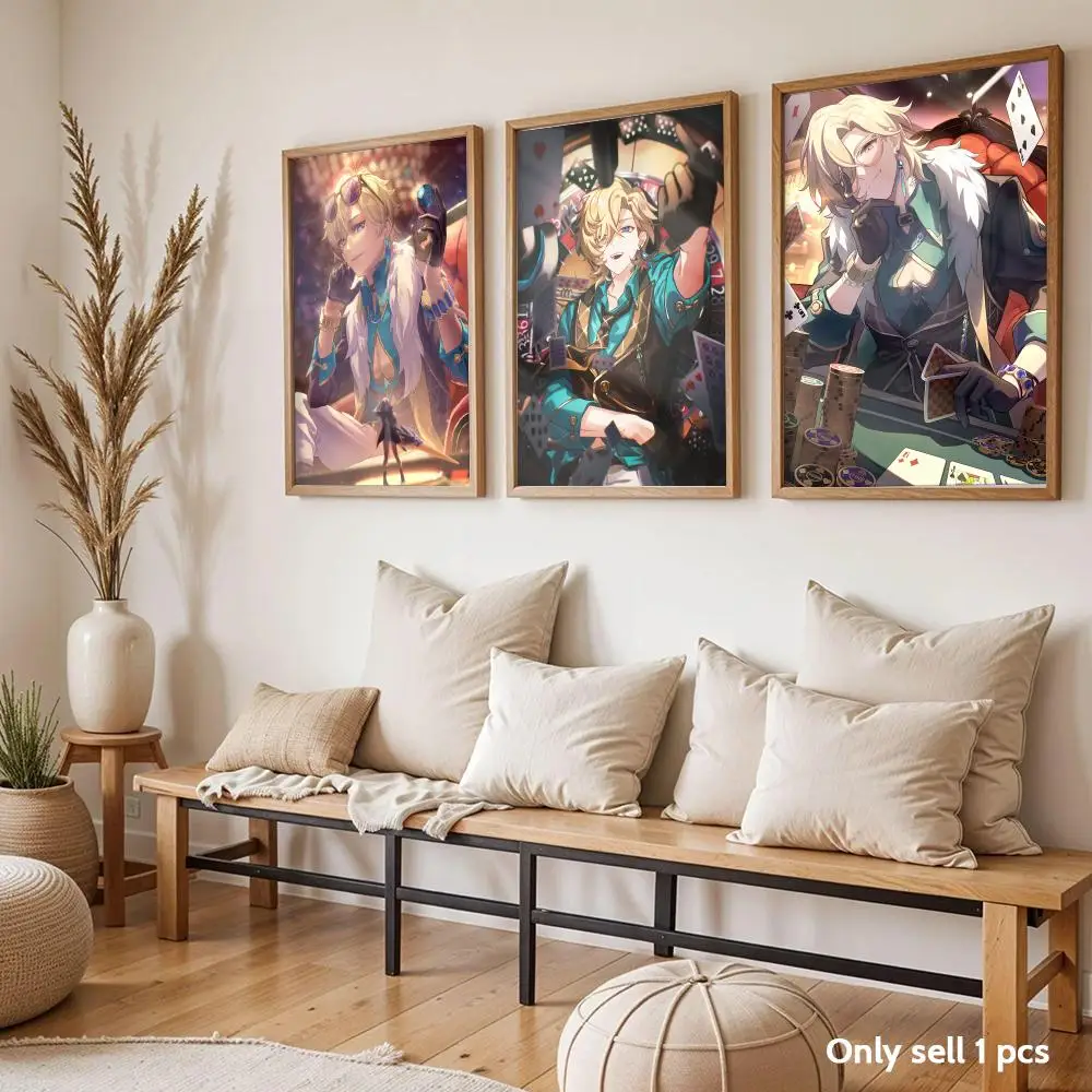 Aventurine Star Rail Anime Poster Modern Self-Adhesive Art Wall Decals for Bedroom & Living Room Home Decor, Great Gift Idea