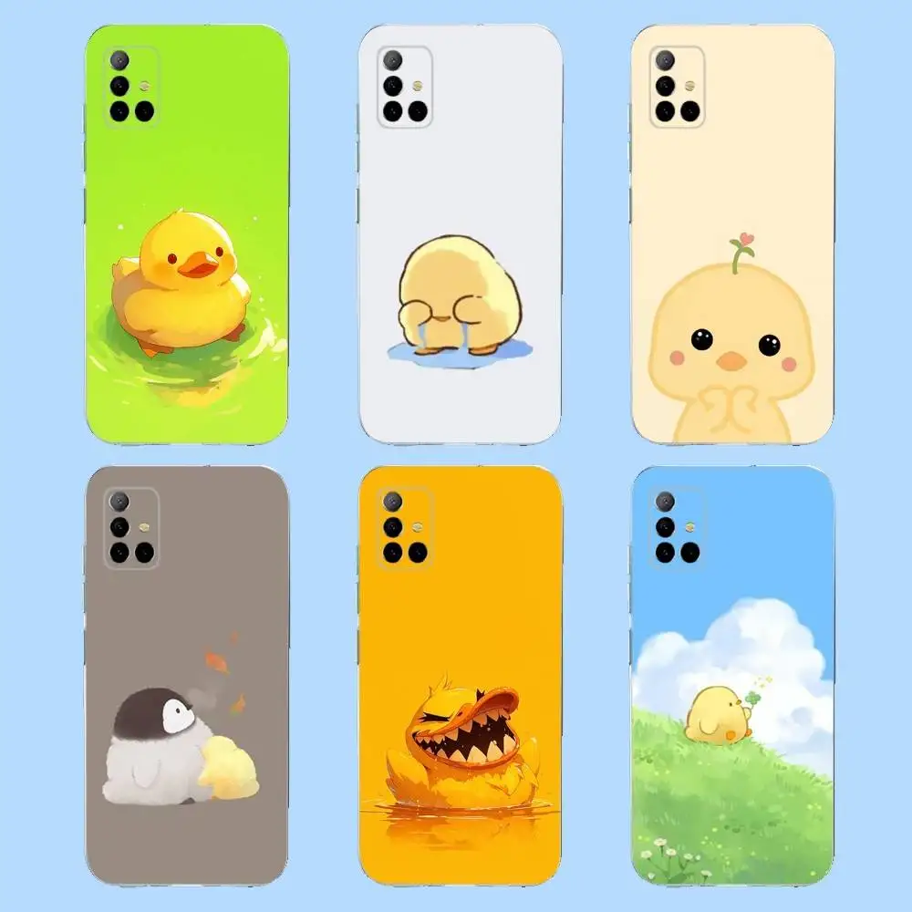 

Yellow Duck Phone Case For Samsung S30,23,21,22,20 FE lite,S10,9,PIus Note20ultra Soft Transparent