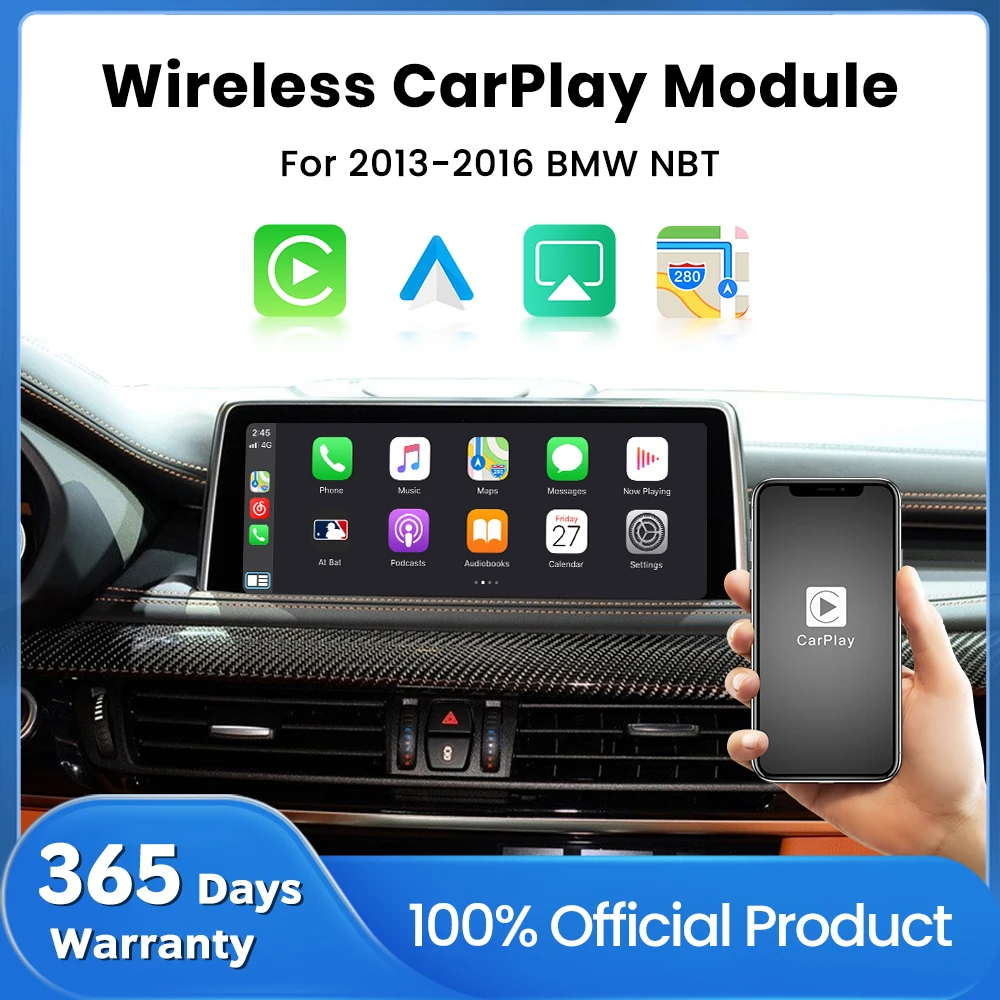 Wireless CarPlay&Android Auto Interfac for BMW 1 2 3 4 5 6 i3 NBT 2013-2016 AirPlay Mirror-Link WiFi GPS CarPlay Retrofit Module