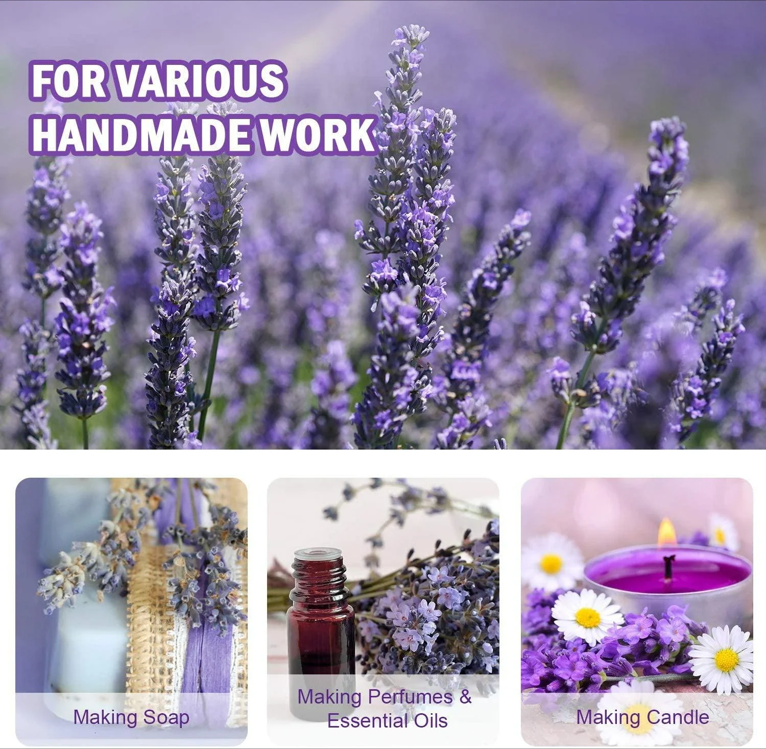 100% Natural Lavender Dried Flower 6a Lavender For Potpourri Sachet Pillow Filling Home Fragrance Wedding Candle Soap Making