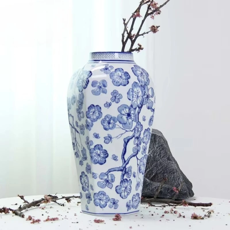 

14.5 inch vase Home decoration blue and white porcelain vase Ancient desktop vase