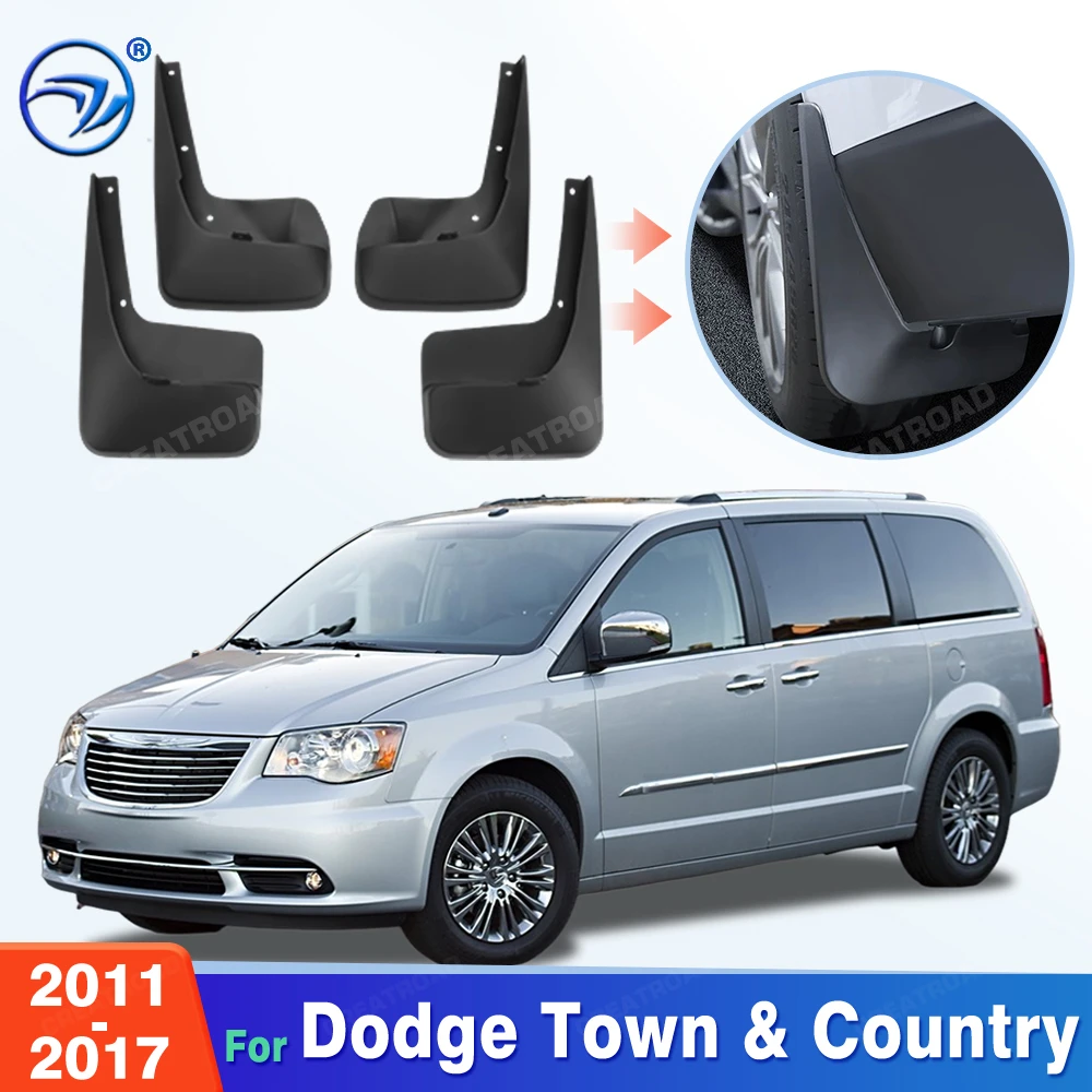Maßgefertigte 4-teilige Schmutzfänger für Dodge Town & Country 2011 2012 2013 2014 2015 2016 2017 Ohne Bohren Spritzschutz Kotflügel