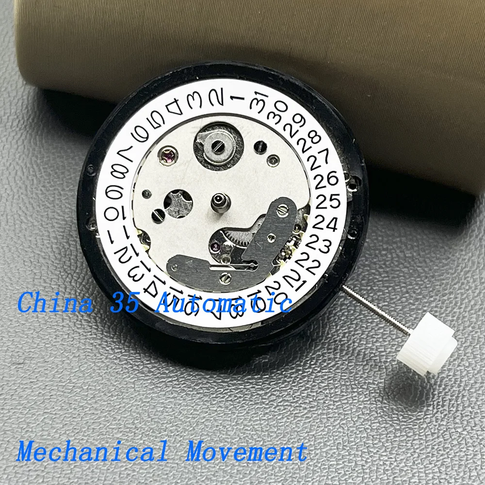Chinese NH35 Automatic Mechanical Movement Three-Hand Single Model Replacement Part, Specially Designed for NH Watch Cases.