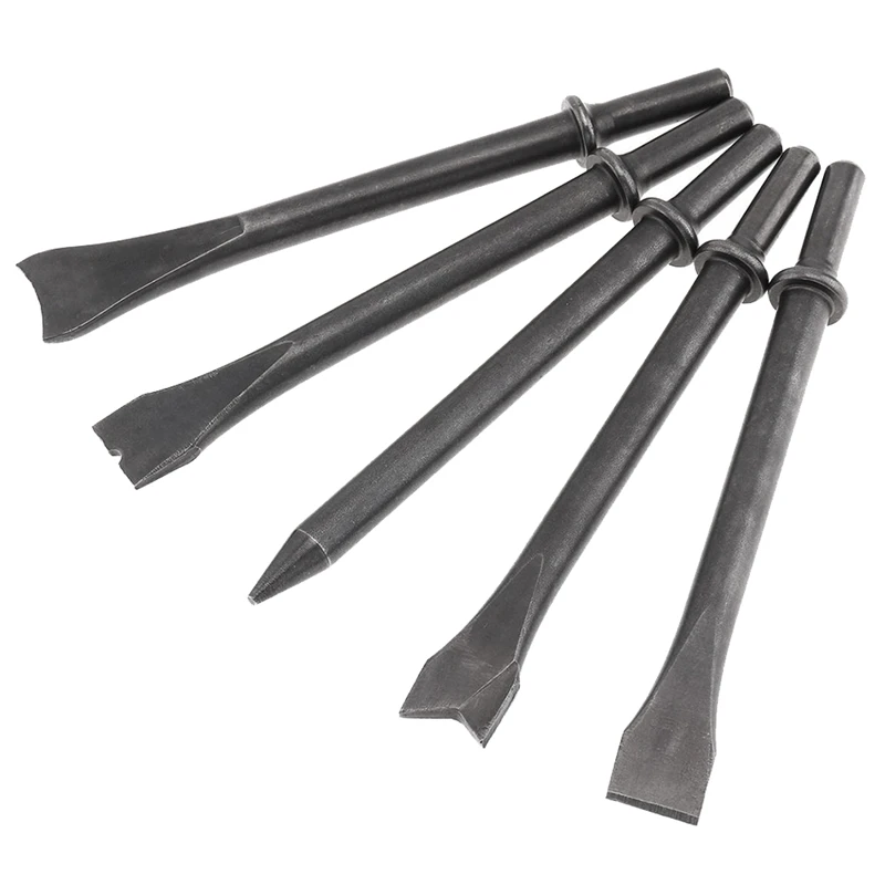 5 шт./лот, сменная твердая сталь, твердая длинная воздушная долото, ударная головка, поддержка пневматического инструмента для резки/удаления ржавчины