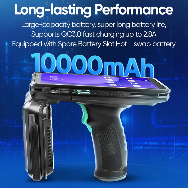 F9826R 4+64GB Industrial Long Range Scan 10000mAh IP68 Touch Screen 8Core Handheld Pc Computer Mobile Computer PDA