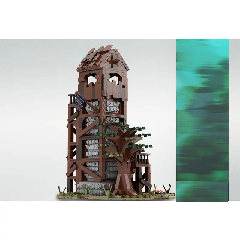 MOC بنة MOC برج دورية القرون الوسطى نموذج جزيئات الطوب الإبداعية التعليمية التعليمية هدية الكريسماس 1339 قطعة