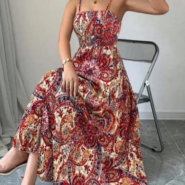 

Women's Ethnic Patterned Off-oulder Dr n Sle Casual Sport Suit ort Sve T-irt Autumn Season Faion