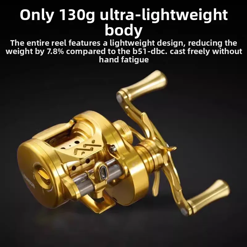 LOONGZE B51MC CNC Metal Micro Drop Reel for Lure Bass Trout Fishing Full Metal Construction Lightweight Fishing Gear