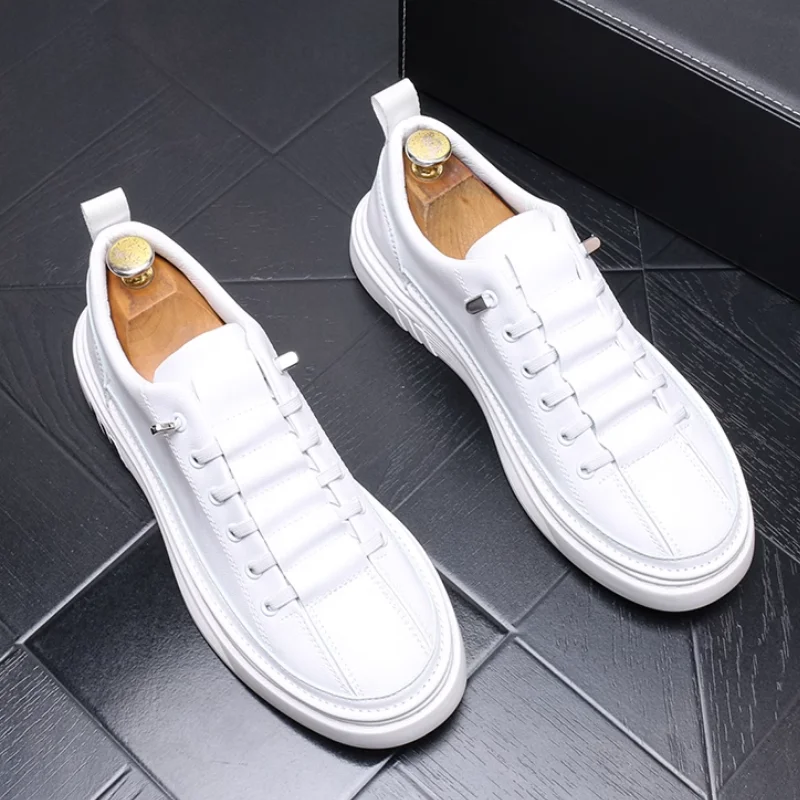 

Men Leather Casual Shoes Spring Autumn New Designer Crocodile Print Fashion Lace-Up Flat Leisure Shoes Zapatos Hombreb6