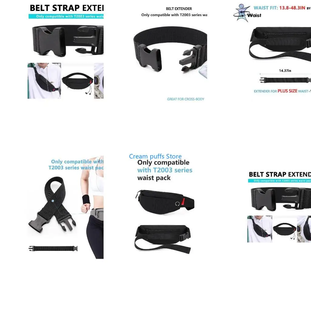 50LE Belt Extender for Fanny Pack Strap Extension Waist Bag Belts