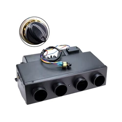 Universal Car Air Heater 12V 24V Big 4 Hole Water Tank Heater Foot Heater for Classic MiniBus Excavator Van Truck Tractor Parts