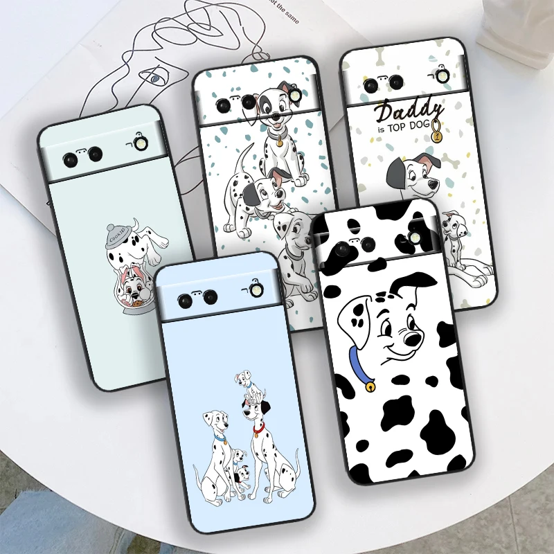 101 Dalmatians Dog Phone Case For Google Pixel 9 8 7 Pro 6 Pro 6A 5A 5 4 4A XL 5G Black Soft Fundas Cover