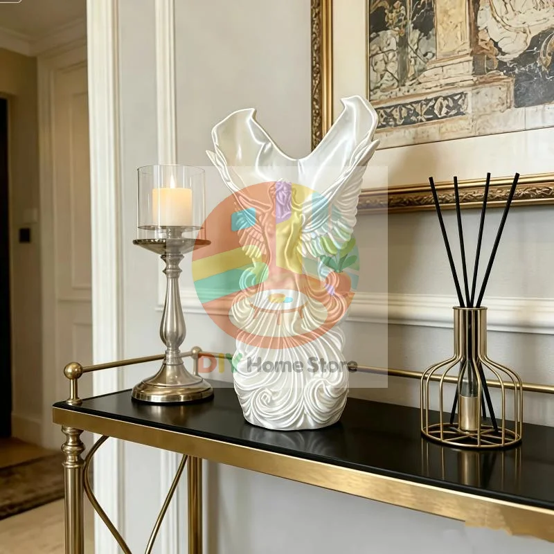Creative Angel-Shaped Vase Container Decorative Design 3D Printed Vase Multi-Purpose Organizer Shop Display